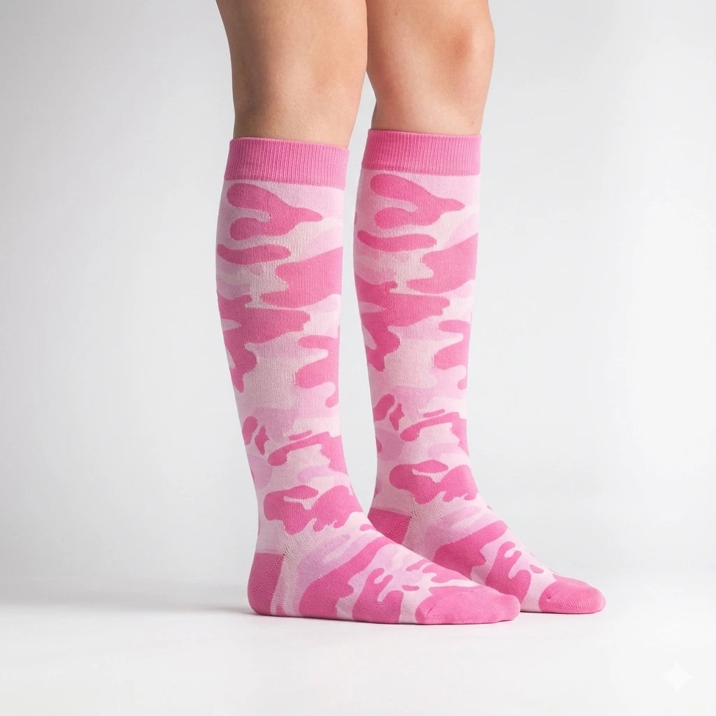 Calceta Larga de Camuflaje Rosa - Unitalla