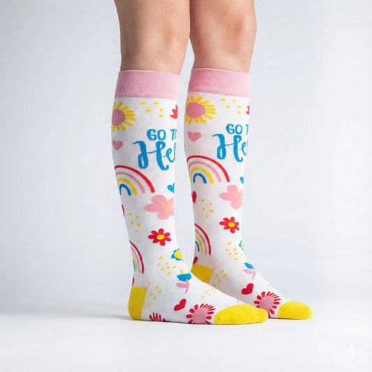 Calceta Larga de Arcoíris y Flores - Unitalla