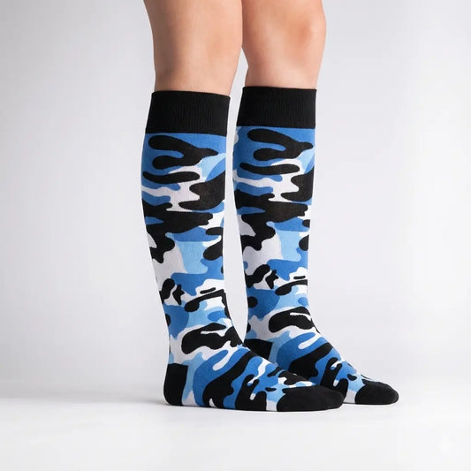 Calceta Larga de Camuflaje Azul - Unitalla