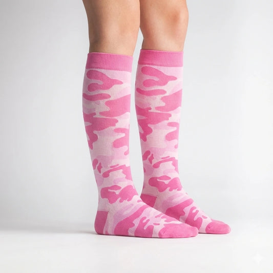 Calceta Larga de Camuflaje Rosa - Unitalla